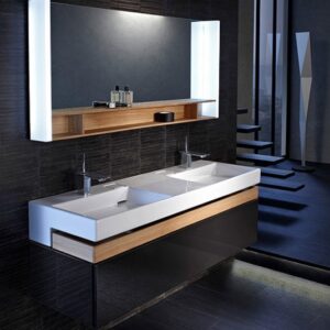 Baños oscuros elegancia